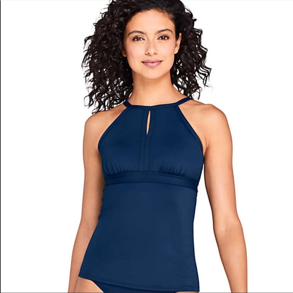 Lands end Tankini swim top  blue keyHOLE - Picture 6 of 8
